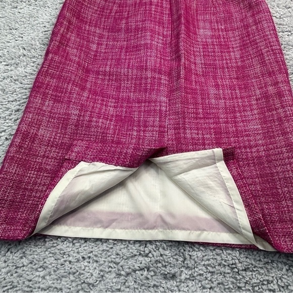 Talbots Skirt Womens 10 Wool Blend Pink Knee Length Vent Zip Up Closure Polished - Picture 6 of 6